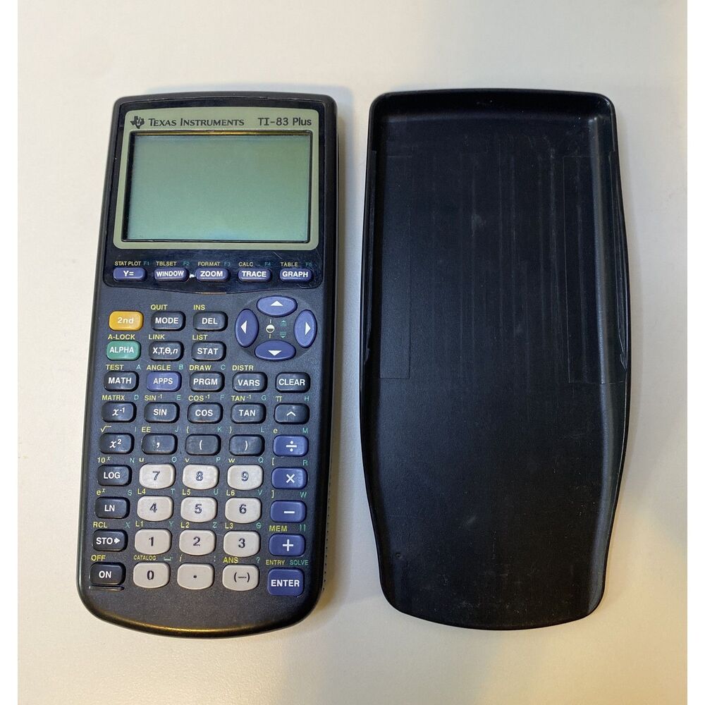 Texas Instruments TI83 Plus Graphing Calculator Cover School Tech - Tested